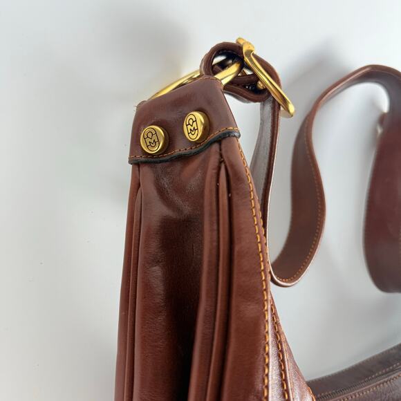 Marino Orlandi Genuine Leather Shoulder Tote Bag Reddish Brown Made in Italy NWT - Picture 5 of 10